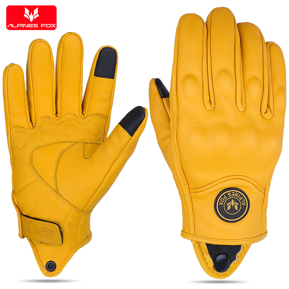 Horse Riding Glove - Luvas de Couro Vintage para Motocicleta