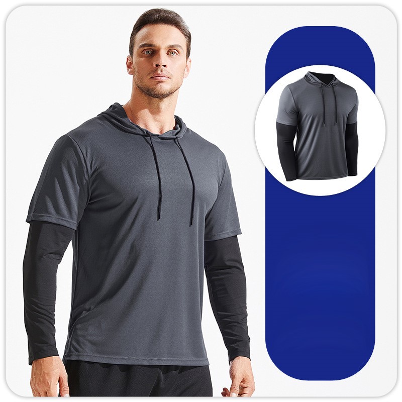 Outdoor Sport Hoodie - Camiseta masculina para corrida ao ar
