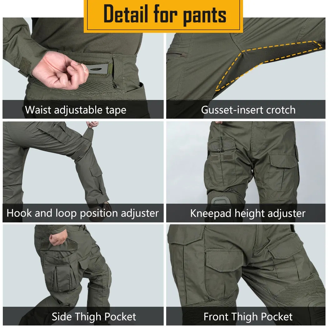 G3 calças de combate + almofad - Outdoor Sport Climbing Gear avaliação e preço