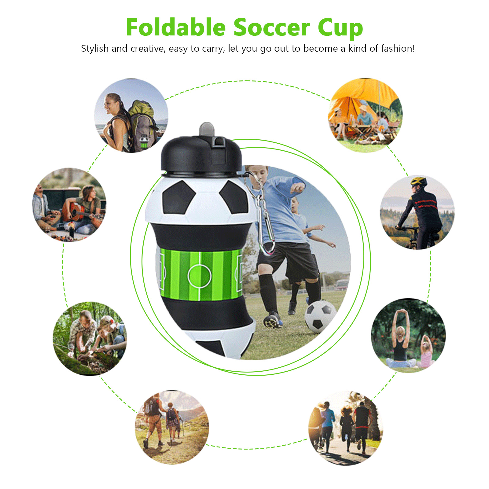 Garrafa de Água Dobrável de 55 - Outdoor Sport Field avaliação e preço